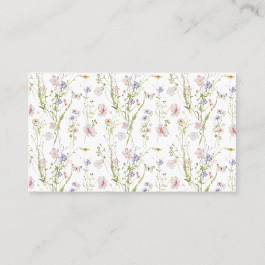 蝶ピンクフローラお願い持って来るレシピ エンクロージャーカード (裏面)