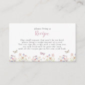 蝶ピンクフローラお願い持って来るレシピ エンクロージャーカード (正面)