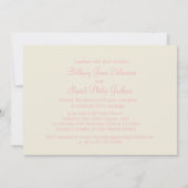 蝶ピンク白クリーム結婚式招待状 招待状 (裏面)