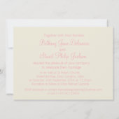 蝶ピンク白クリーム結婚式招待状 招待状 (裏面)