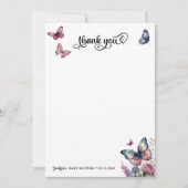 蝶ピンク紫 |フローラの赤ちゃん サンキューカード (正面)