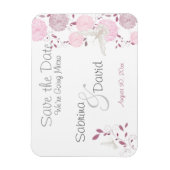 蝶ピンク菊の日を保存 マグネット (縦)