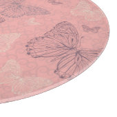 蝶ピンク カッティングボード (角)