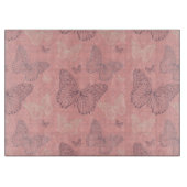 蝶ピンク カッティングボード (正面)