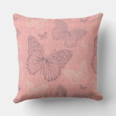 蝶ピンク クッション (裏面)
