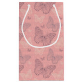 蝶ピンク スモールペーパーバッグ (裏面)