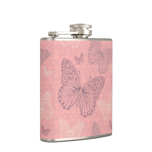 蝶ピンク フラスク (右)