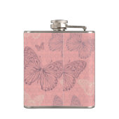 蝶ピンク フラスク (裏面)