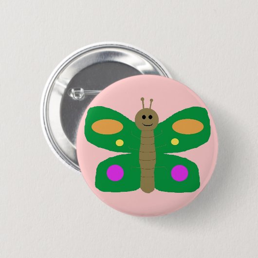 蝶ピン 缶バッジ (正面&裏面)