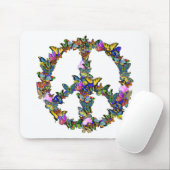 蝶ピースマーク マウスパッド (マウス)