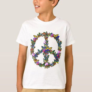 蝶ピースマーク Tシャツ