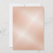 蝶ファンタジー |バラゴールドフォイルのベビーシャワー 招待状 (裏面)