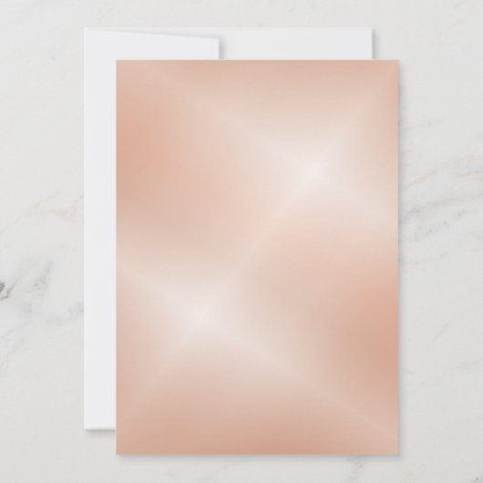 蝶ファンタジー |バラゴールドフォイルのベビーシャワー 招待状 (裏面)