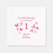 蝶ファースト誕生日 スタンダードカクテルナプキン (正面)