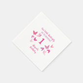 蝶ファースト誕生日 スタンダードカクテルナプキン (角)