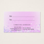 蝶フェイクグリッターアポイントメントカード (裏面)