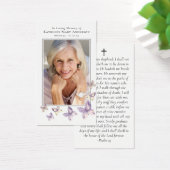 蝶フォトメモリアル祈りの言葉カード (デスク)