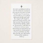 蝶フォトメモリアル祈りの言葉カード (裏面)