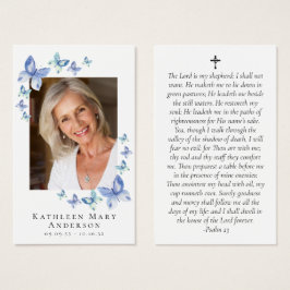 蝶フォトメモリアル祈りの言葉カード