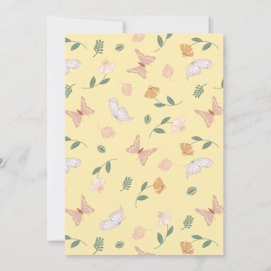 蝶フォト誕生 案内状 (裏面)