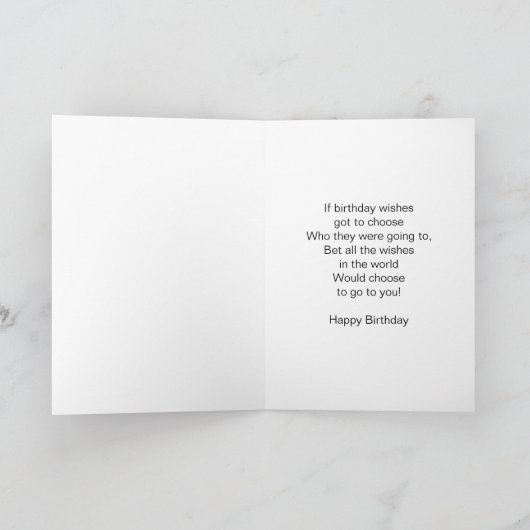 蝶フラワーズパーソナライズされた姪誕生日 カード (内部)