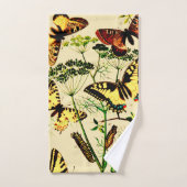 蝶フランスの類 バスタオルセット (ハンドタオル)