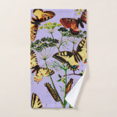 蝶フランスの類 バスタオルセット (ハンドタオル)