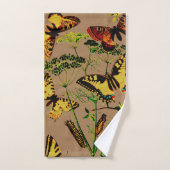 蝶フランスの類 バスタオルセット (ハンドタオル)