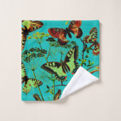 蝶フランスの類 バスタオルセット (ウォッシュタオル)