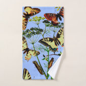 蝶フランスの類 バスタオルセット (ハンドタオル)