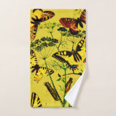 蝶フランスの類 バスタオルセット (ハンドタオル)