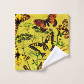 蝶フランスの類 バスタオルセット (ウォッシュタオル)