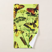 蝶フランスの類 バスタオルセット (ハンドタオル)