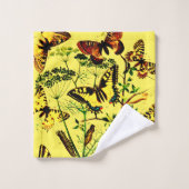 蝶フランスの類 バスタオルセット (ウォッシュタオル)