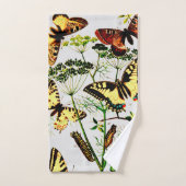 蝶フランスの類 バスタオルセット (ハンドタオル)