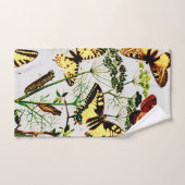 蝶フランスの類 バスタオルセット (ハンドタオル)