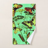 蝶フランスの類 バスタオルセット (ハンドタオル)