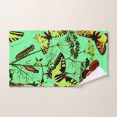 蝶フランスの類 バスタオルセット (ハンドタオル)