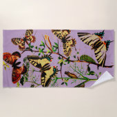 蝶フランスの類 ビーチタオル (正面)