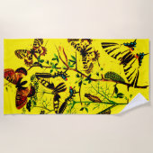 蝶フランスの類 ビーチタオル (正面)