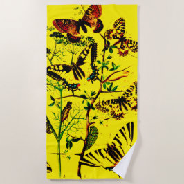 蝶フランスの類 ビーチタオル