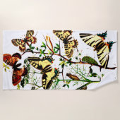 蝶フランスの類 ビーチタオル (正面)