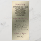 蝶フローラアイボリーピンク結婚式 プログラム (裏面)