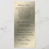 蝶フローラアイボリー紫結婚式 プログラム (裏面)