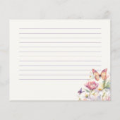 蝶フローラブライダルシャワーレシピカード (裏面)