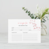 蝶フローラブライダルシャワーレシピカード 招待状 (スタンド正面)