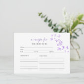 蝶フローラブライダルシャワーレシピカード 招待状 (スタンド正面)