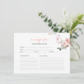 蝶フローラブライダルシャワーレシピカード 招待状 (スタンド正面)