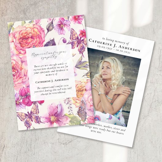 蝶フローラ写真悔やみや弔慰葬儀記念館 サンキューカード