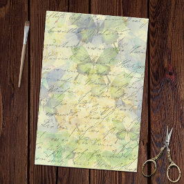 蝶フローラ古い手書き切り離し 薄葉紙